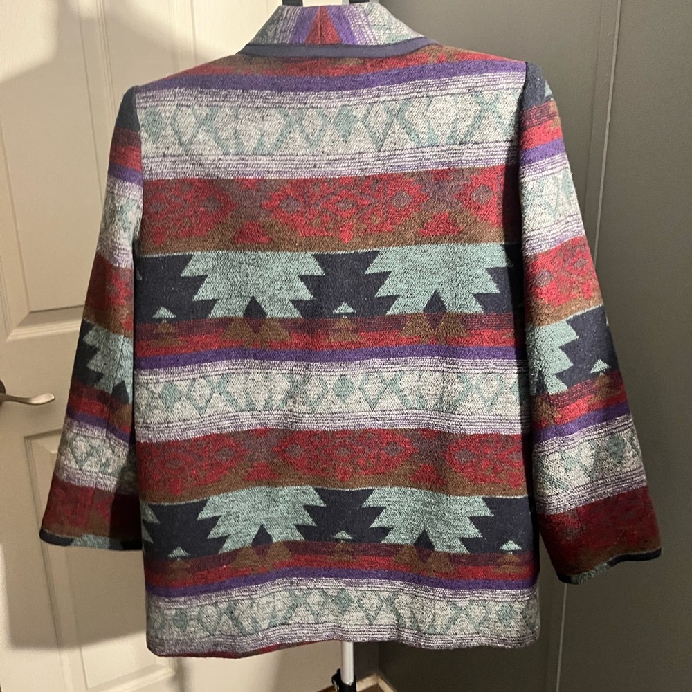Vintage Julia Klein Aztec Blend - Women's Blazer with Geometric Pattern - Picture 2 of 3